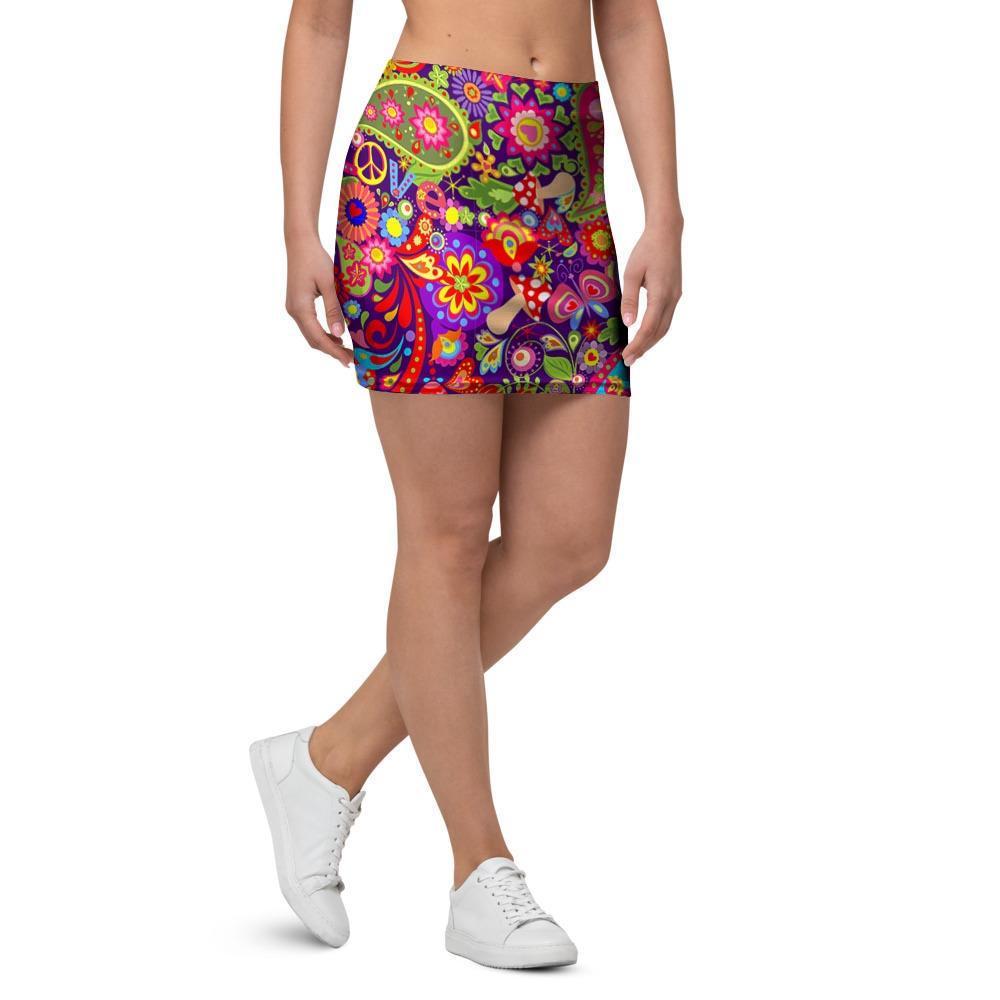 Hippie Paisley Mini Skirt-grizzshop