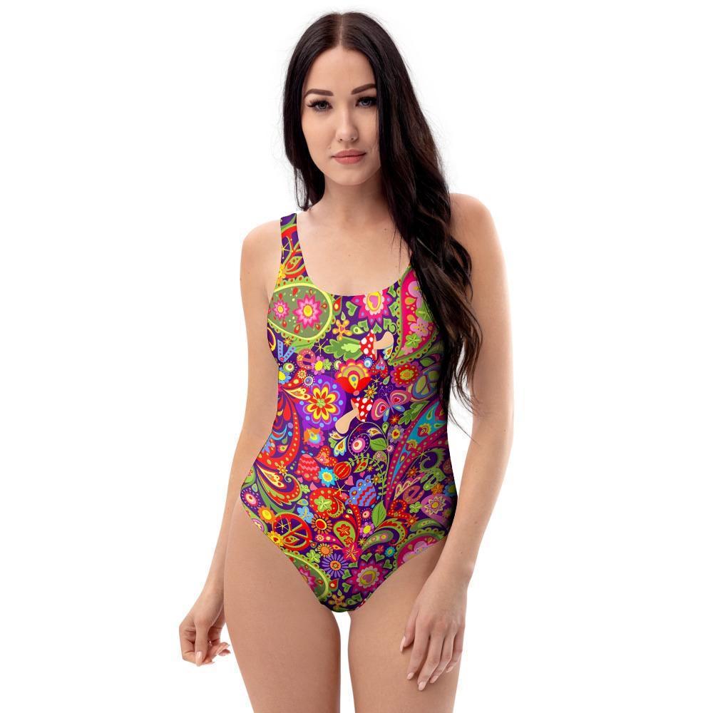 Hippie Paisley One Piece Swimsuite-grizzshop