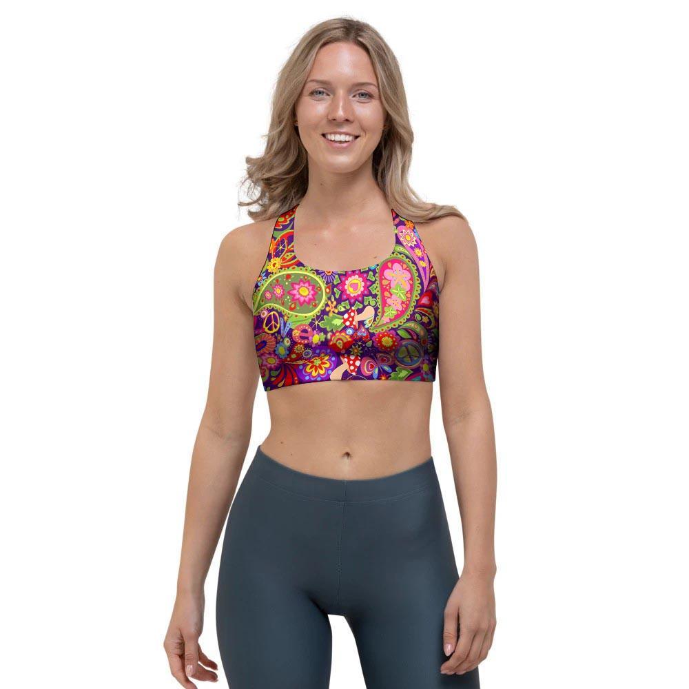 Hippie Paisley Sports Bra-grizzshop