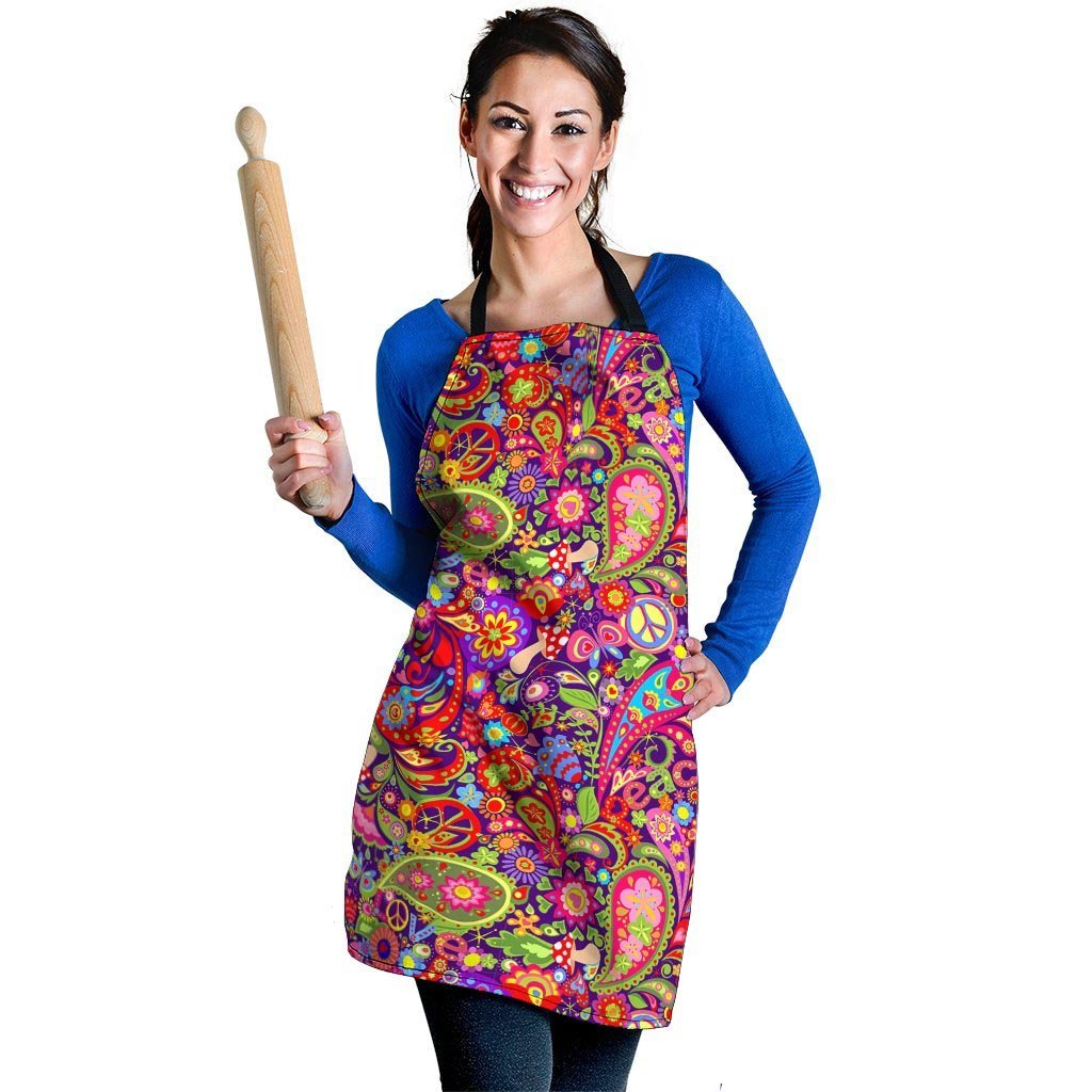 Hippie Paisley Women's Apron-grizzshop