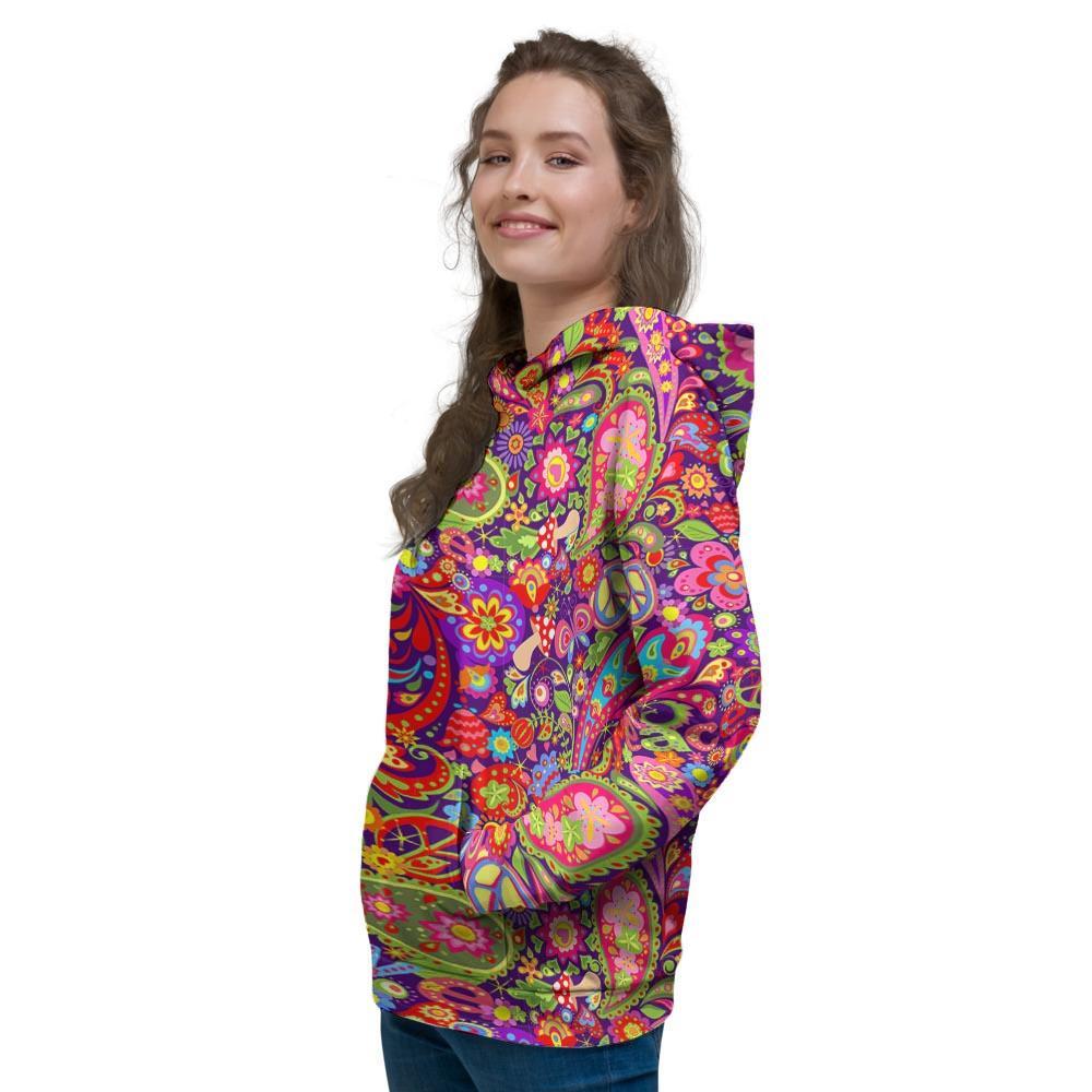 Hippie Paisley Women's Hoodie-grizzshop