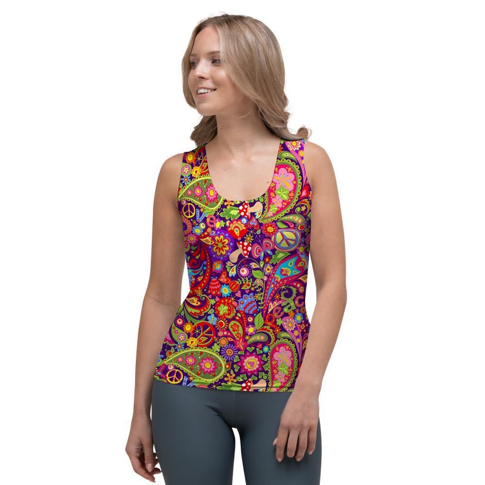 Hippie Paisley Women's Tank Top-grizzshop
