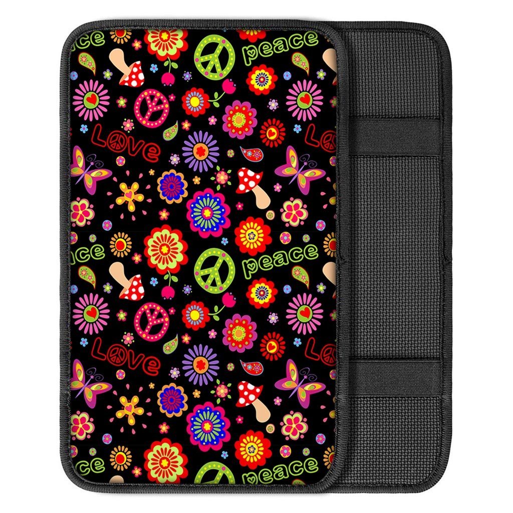 Hippie Peace Print Car Console Cover-grizzshop