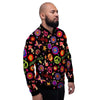 Hippie Peace Print Men's Bomber Jacket-grizzshop