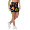 Hippie Peace Print Mini Skirt-grizzshop