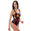 Hippie Peace Print One Piece Swimsuite-grizzshop