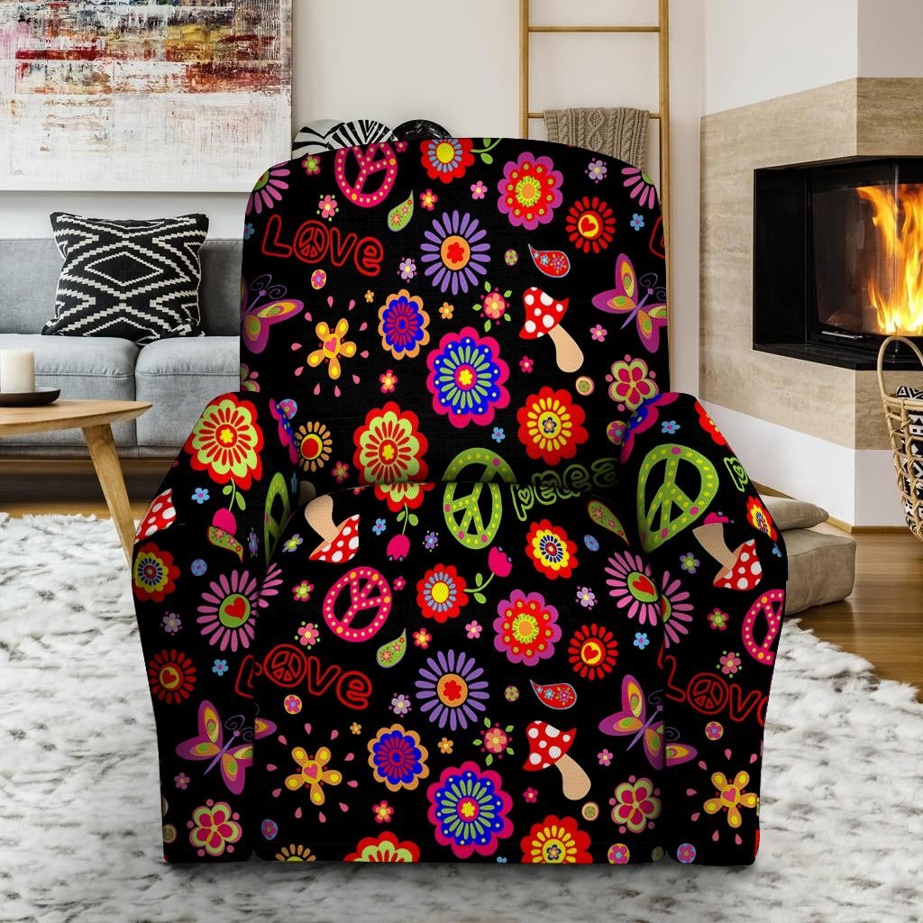 Hippie Peace Print Recliner Cover-grizzshop