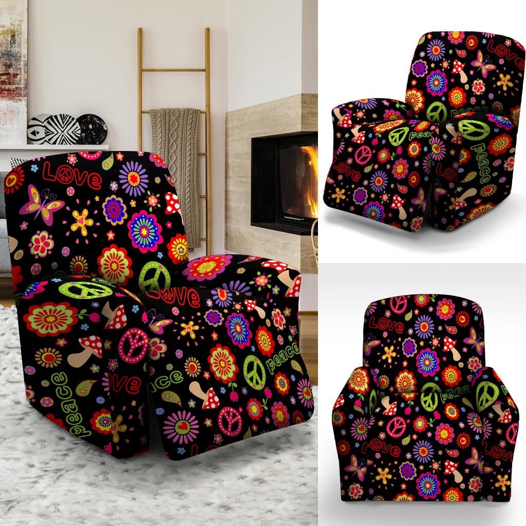 Hippie Peace Print Recliner Cover-grizzshop