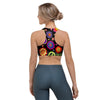 Hippie Peace Print Sports Bra-grizzshop