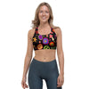 Hippie Peace Print Sports Bra-grizzshop