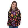 Hippie Peace Print Women's Hoodie-grizzshop