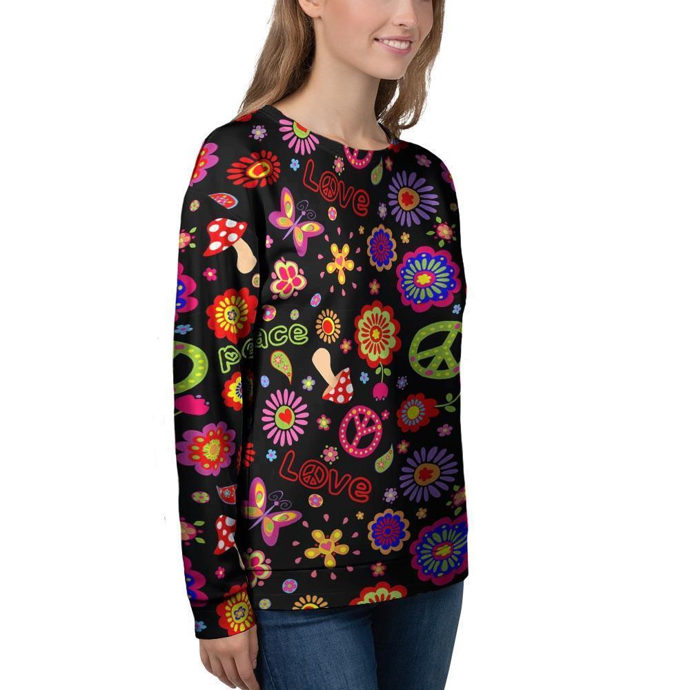 Hippie Peace Print Women's Sweatshirt-grizzshop