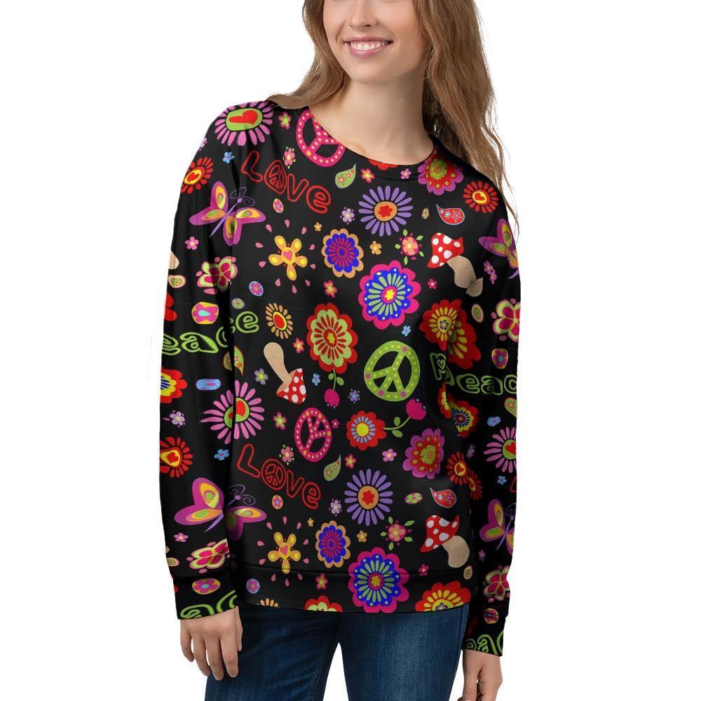 Hippie Peace Print Women's Sweatshirt-grizzshop