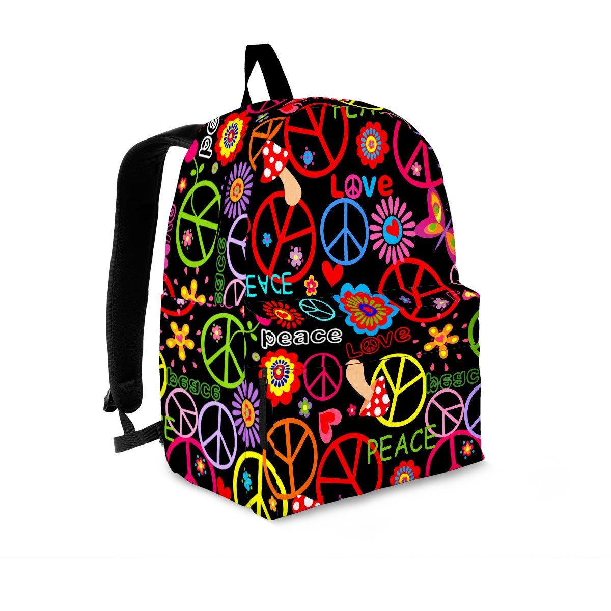 Hippie Peace Sign Backpack-grizzshop