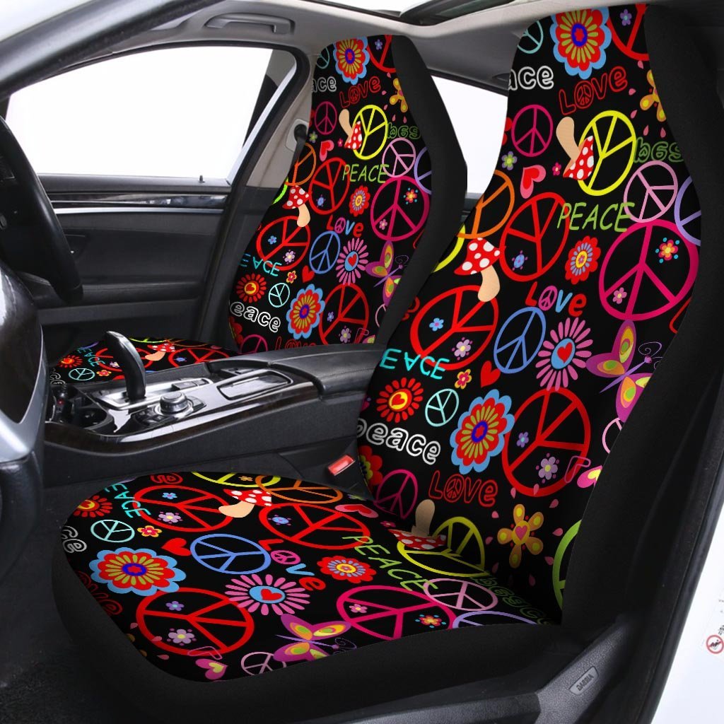 Hippie Peace Sign Car Seat Covers-grizzshop