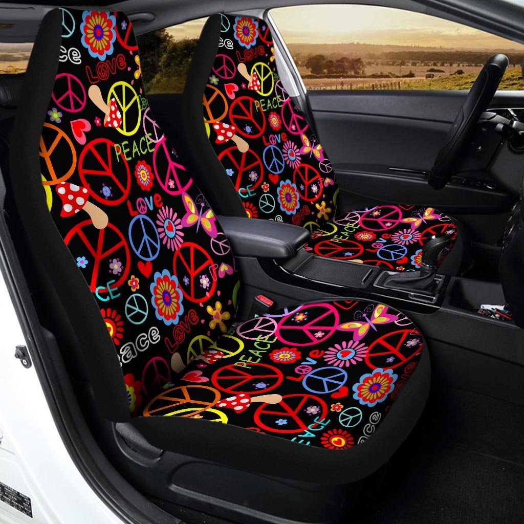 Hippie Peace Sign Car Seat Covers-grizzshop