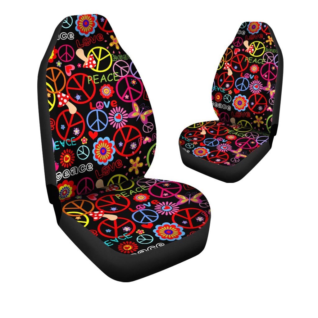 Hippie Peace Sign Car Seat Covers-grizzshop