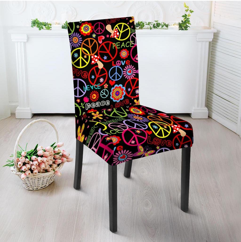 Hippie Peace Sign Chair Cover-grizzshop