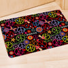 Hippie Peace Sign Door Mat-grizzshop