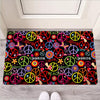 Hippie Peace Sign Door Mat-grizzshop