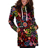 Hippie Peace Sign Hoodie Dress-grizzshop