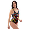 Hippie Peace Sign One Piece Swimsuite-grizzshop