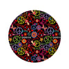 Hippie Peace Sign Round Rug-grizzshop