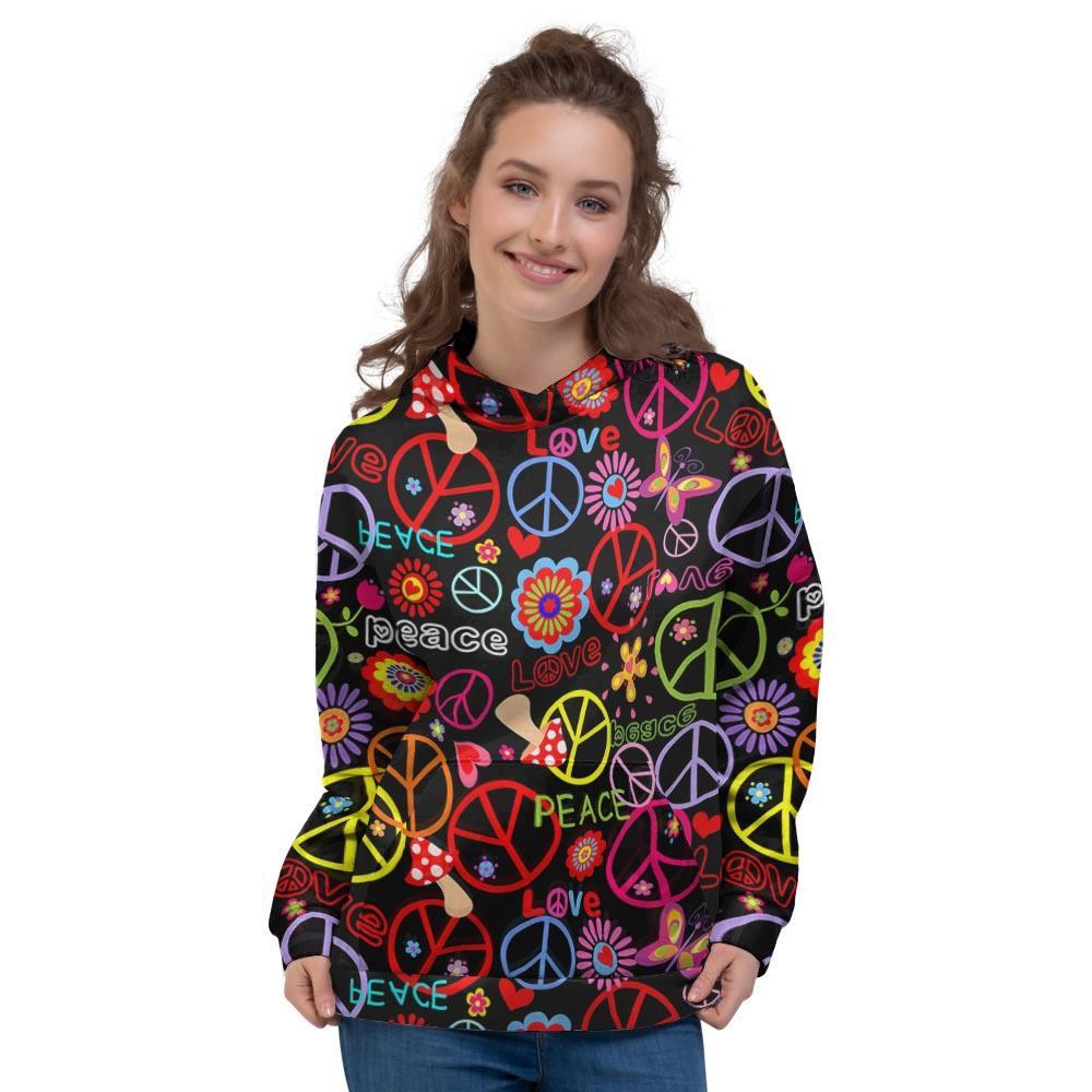 Hippie Peace Sign Women's Hoodie-grizzshop