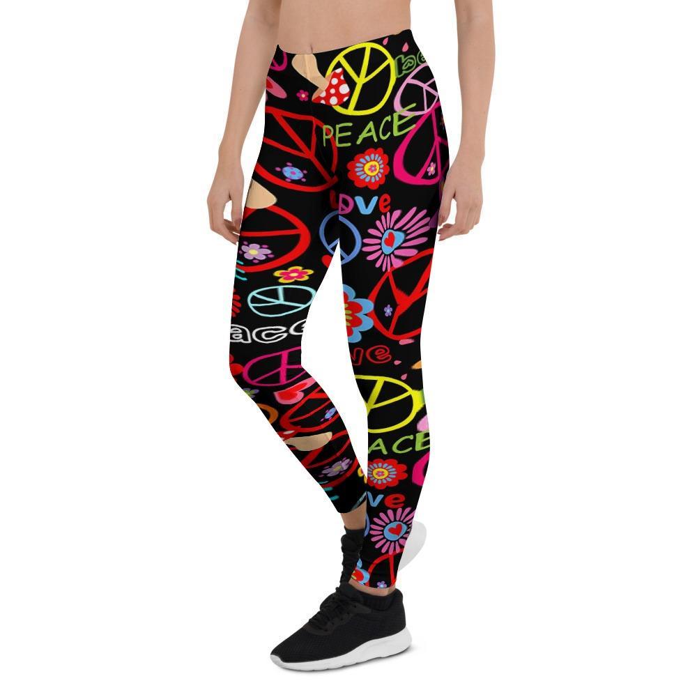 Hippie Peace Sign Women's Leggings-grizzshop