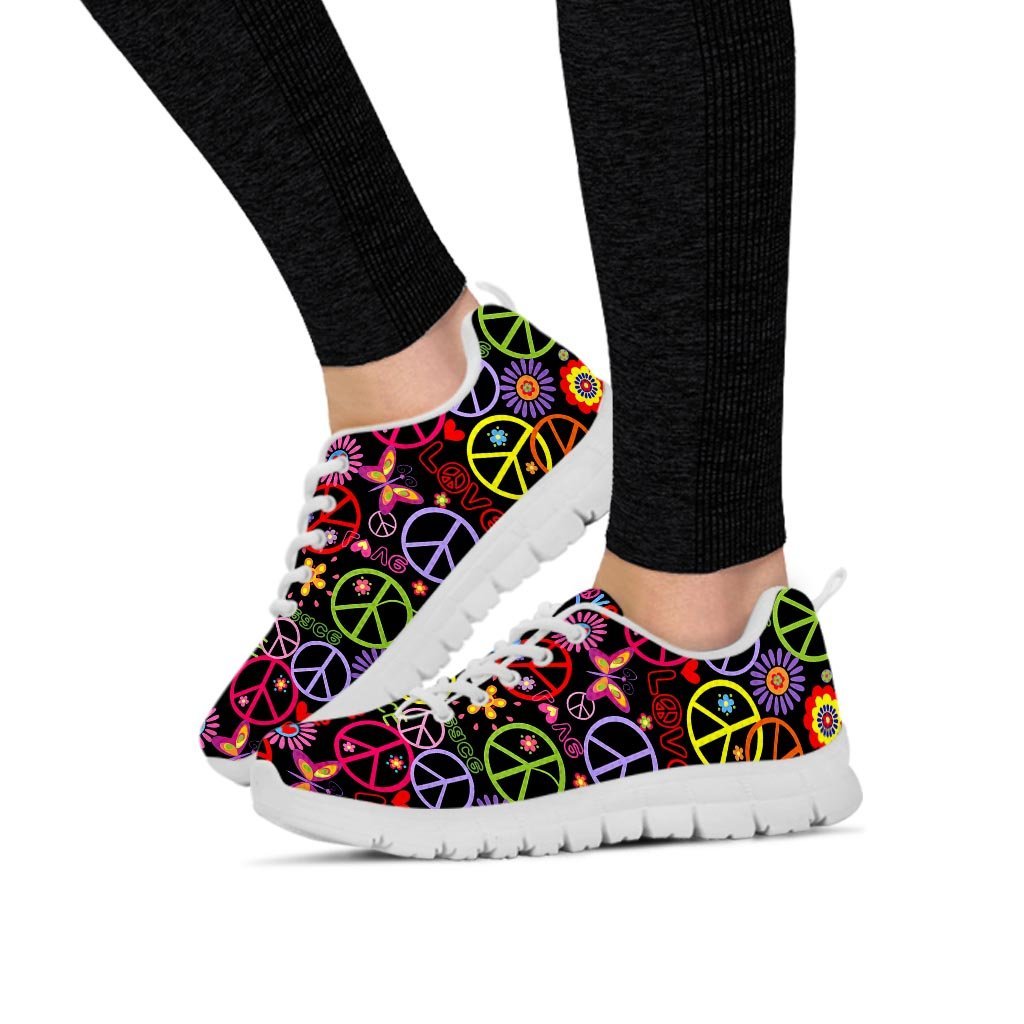 Hippie Peace Sign Women's Sneakers-grizzshop