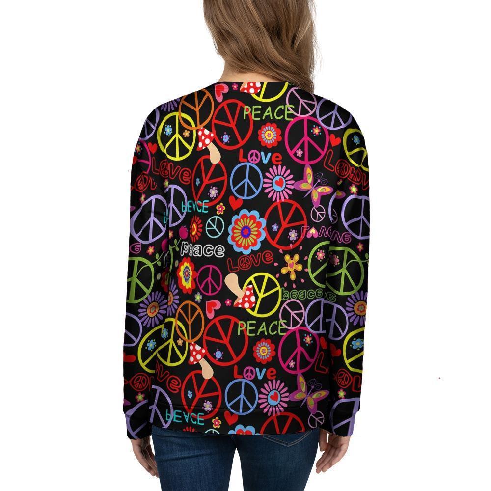 Hippie Peace Sign Women's Sweatshirt-grizzshop