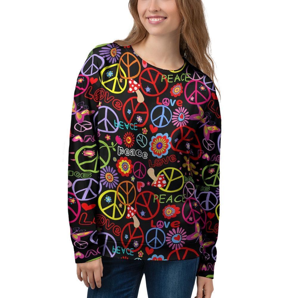 Hippie Peace Sign Women's Sweatshirt-grizzshop