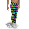 Hippie Peace Symbol And Weed Print Pattern Men's Leggings-grizzshop