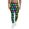 Hippie Peace Symbol And Weed Print Pattern Men's Leggings-grizzshop