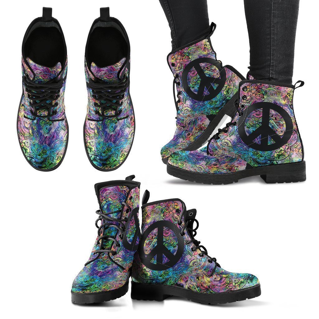 Hippie Peace Women's Leather Boots-grizzshop