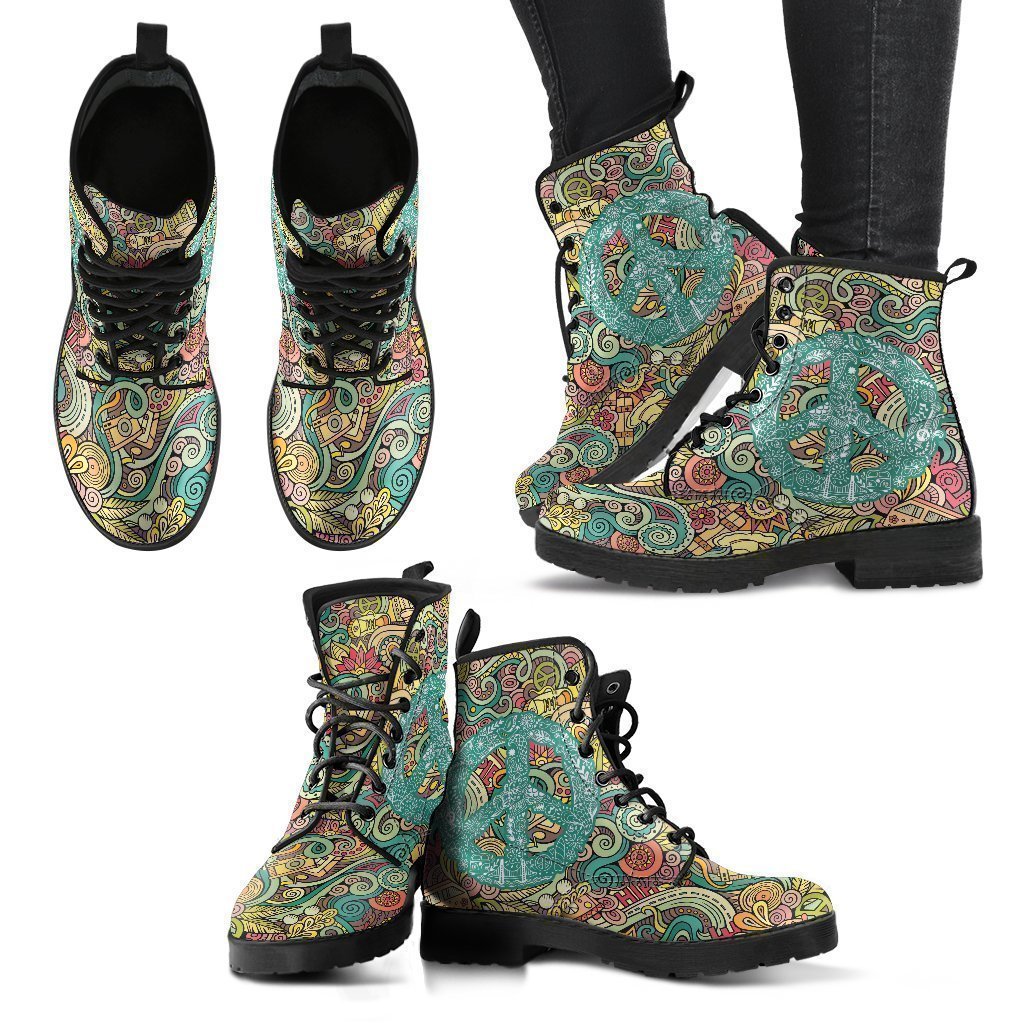 Hippie Peace Women's Leather Boots-grizzshop