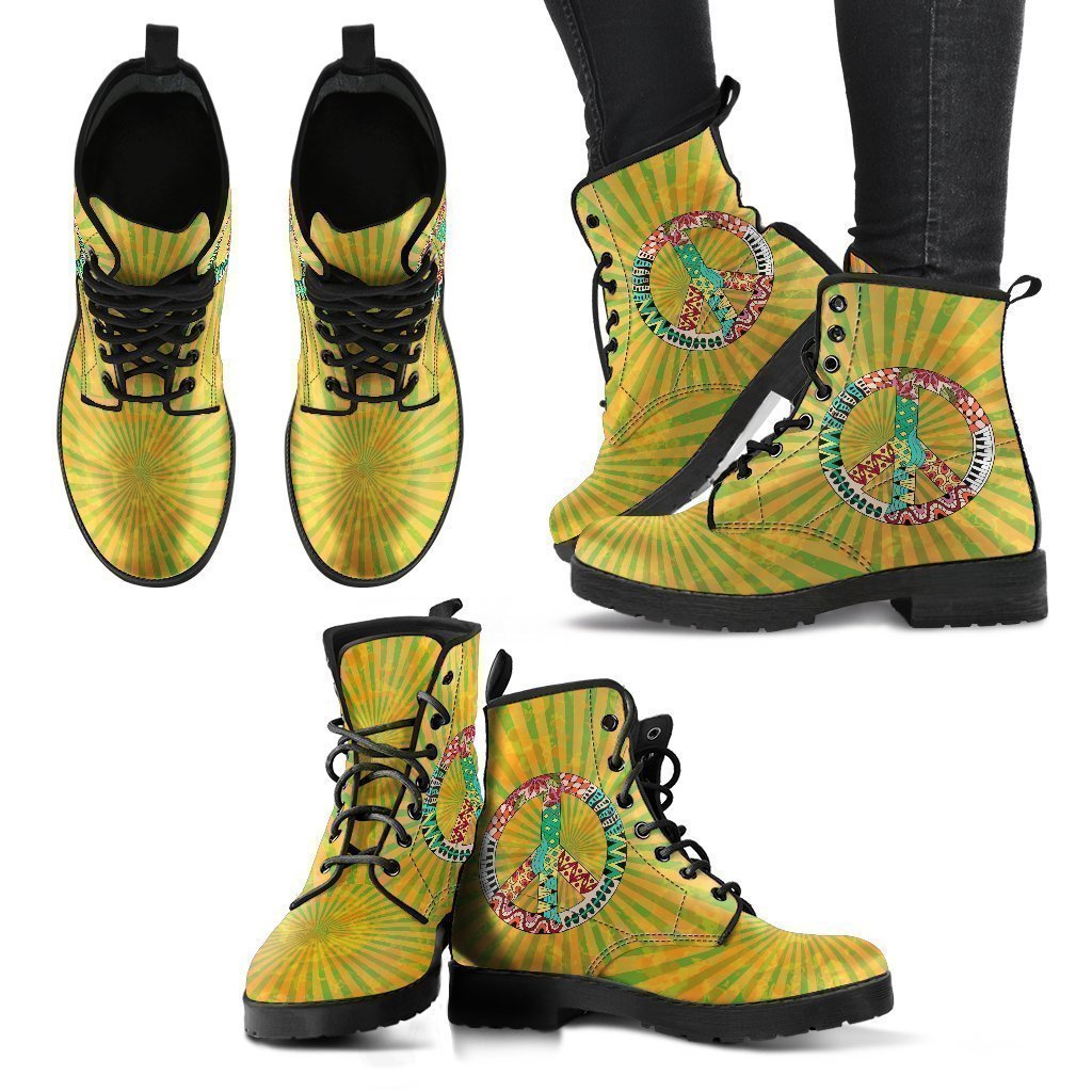 Hippie Peace Women's Leather Boots-grizzshop