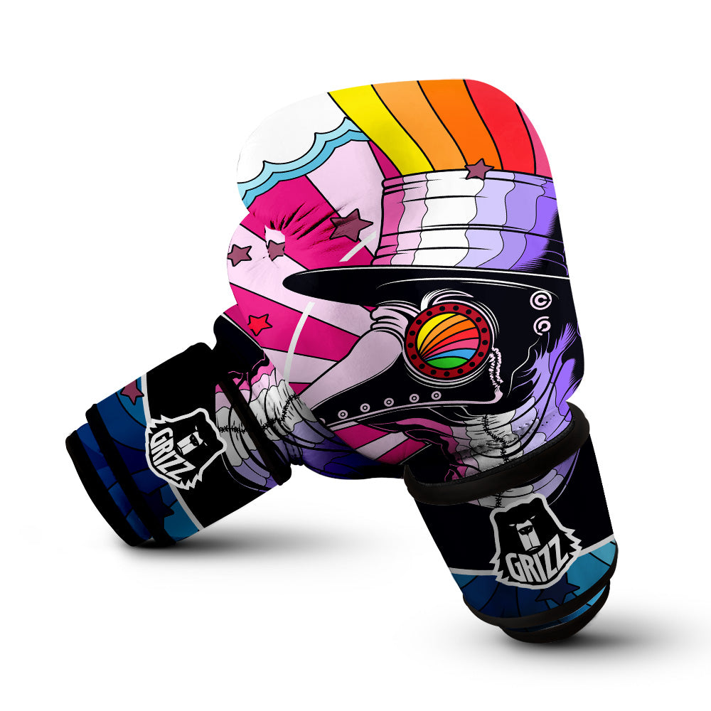 Hippie Plague Doctor Colorful Print Boxing Gloves-grizzshop