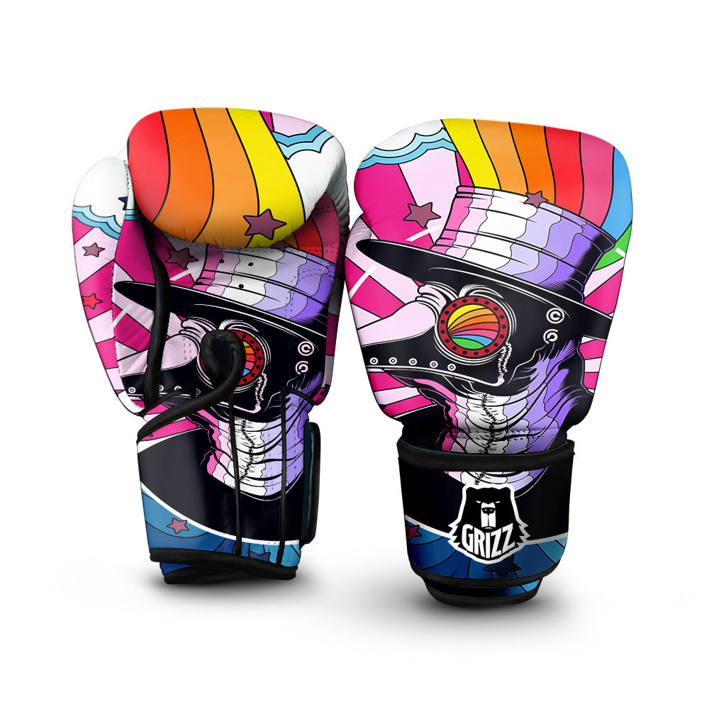 Hippie Plague Doctor Colorful Print Boxing Gloves-grizzshop