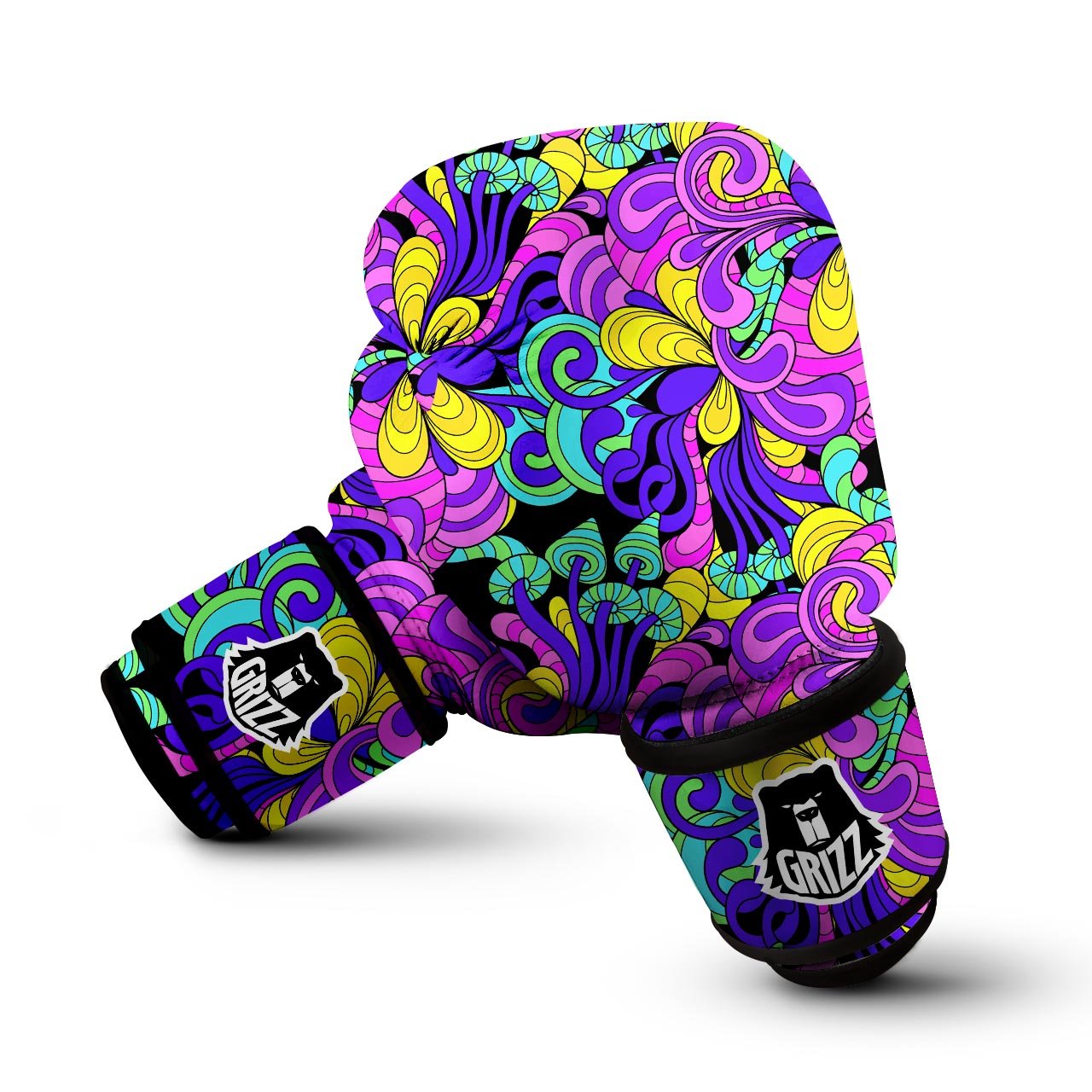 Hippie Psychedelic Mushroom Boxing Gloves-grizzshop