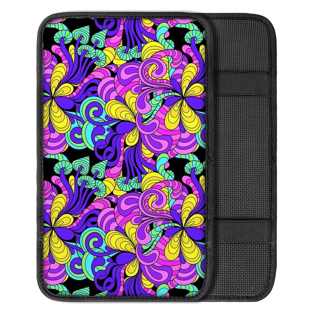 Hippie Psychedelic Mushroom Car Console Cover-grizzshop