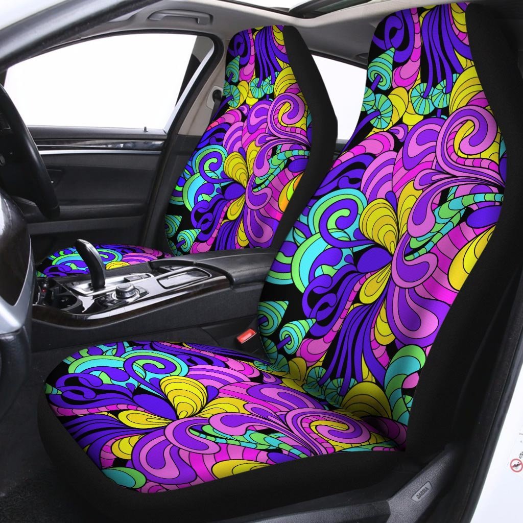 Hippie Psychedelic Mushroom Car Seat Covers-grizzshop