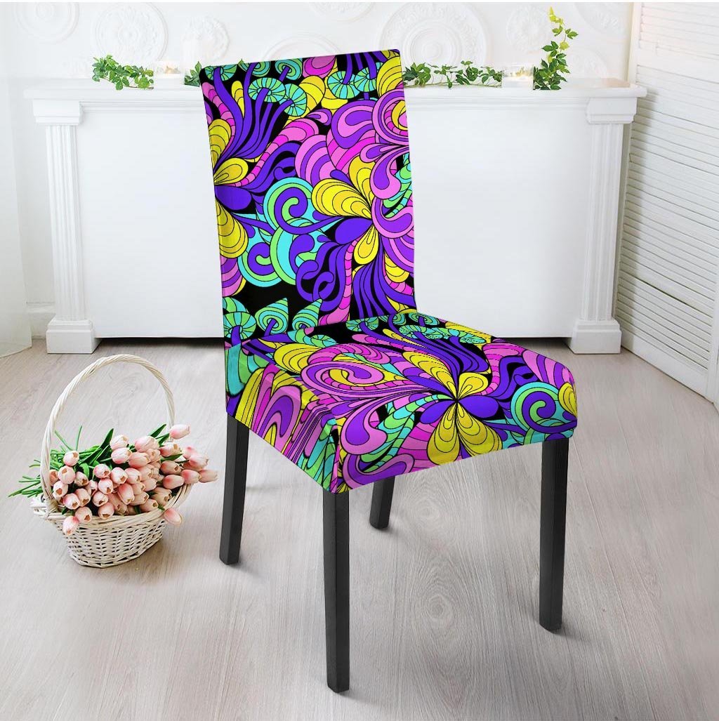 Hippie Psychedelic Mushroom Chair Cover-grizzshop