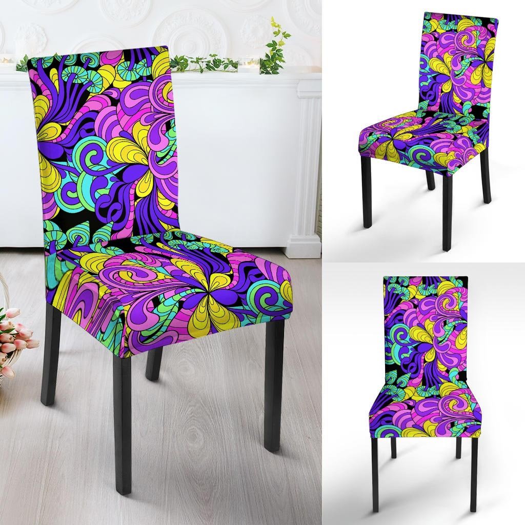 Hippie Psychedelic Mushroom Chair Cover-grizzshop