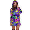 Hippie Psychedelic Mushroom Hoodie Dress-grizzshop