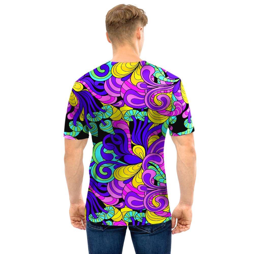 Hippie Psychedelic Mushroom Men T Shirt-grizzshop