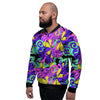 Hippie Psychedelic Mushroom Men's Bomber Jacket-grizzshop