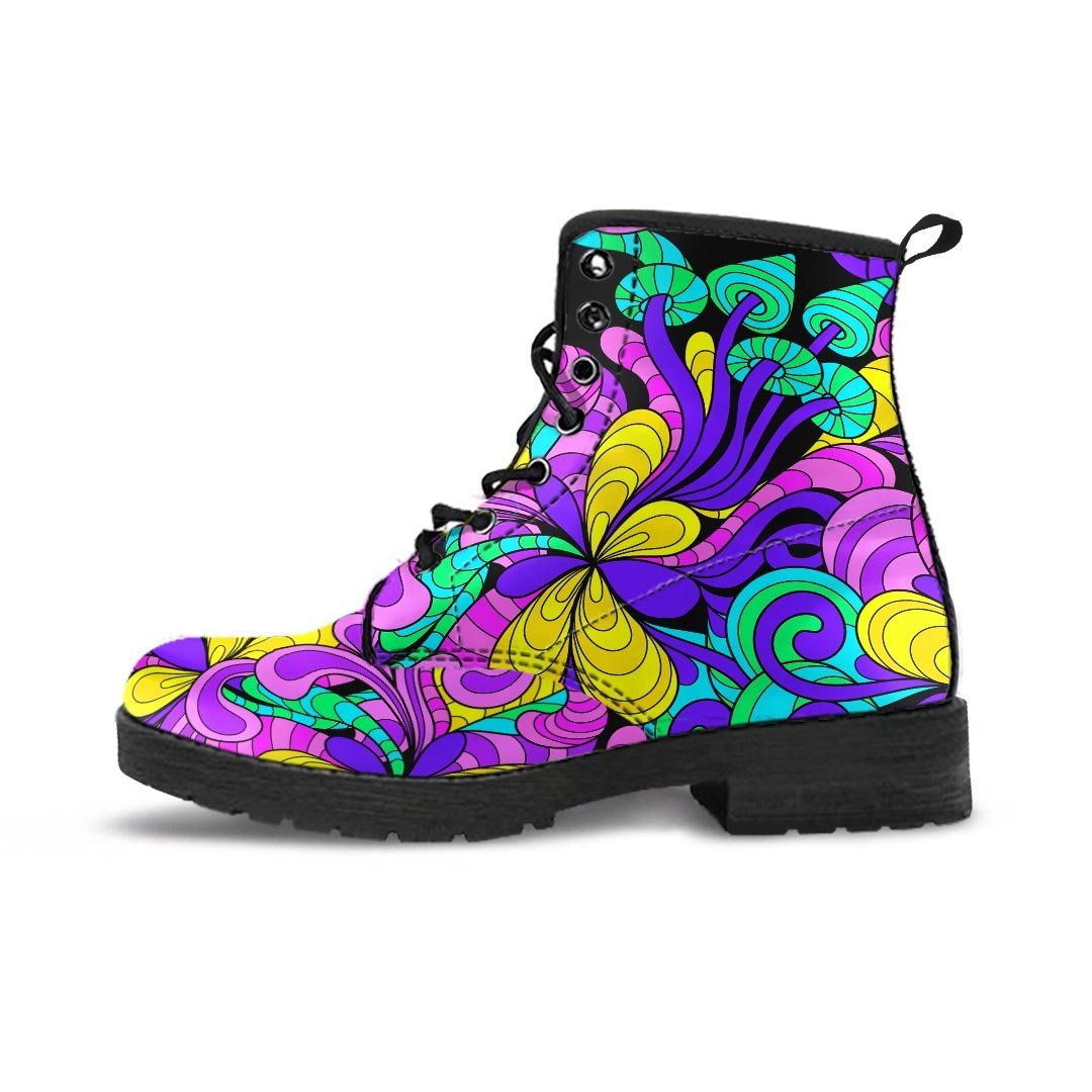 Hippie Psychedelic Mushroom Men's Boots-grizzshop