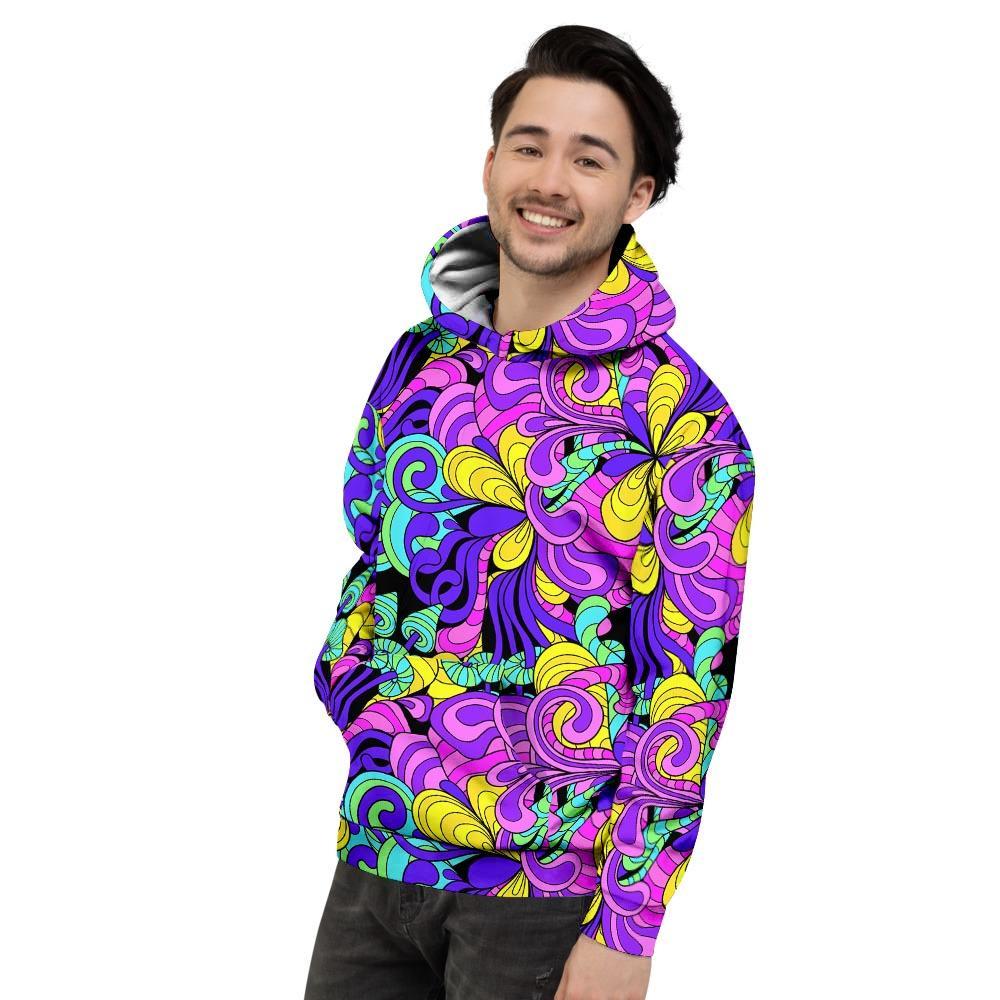 Hippie Psychedelic Mushroom Men's Hoodie-grizzshop