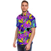 Hippie Psychedelic Mushroom Men's Short Sleeve Shirt-grizzshop